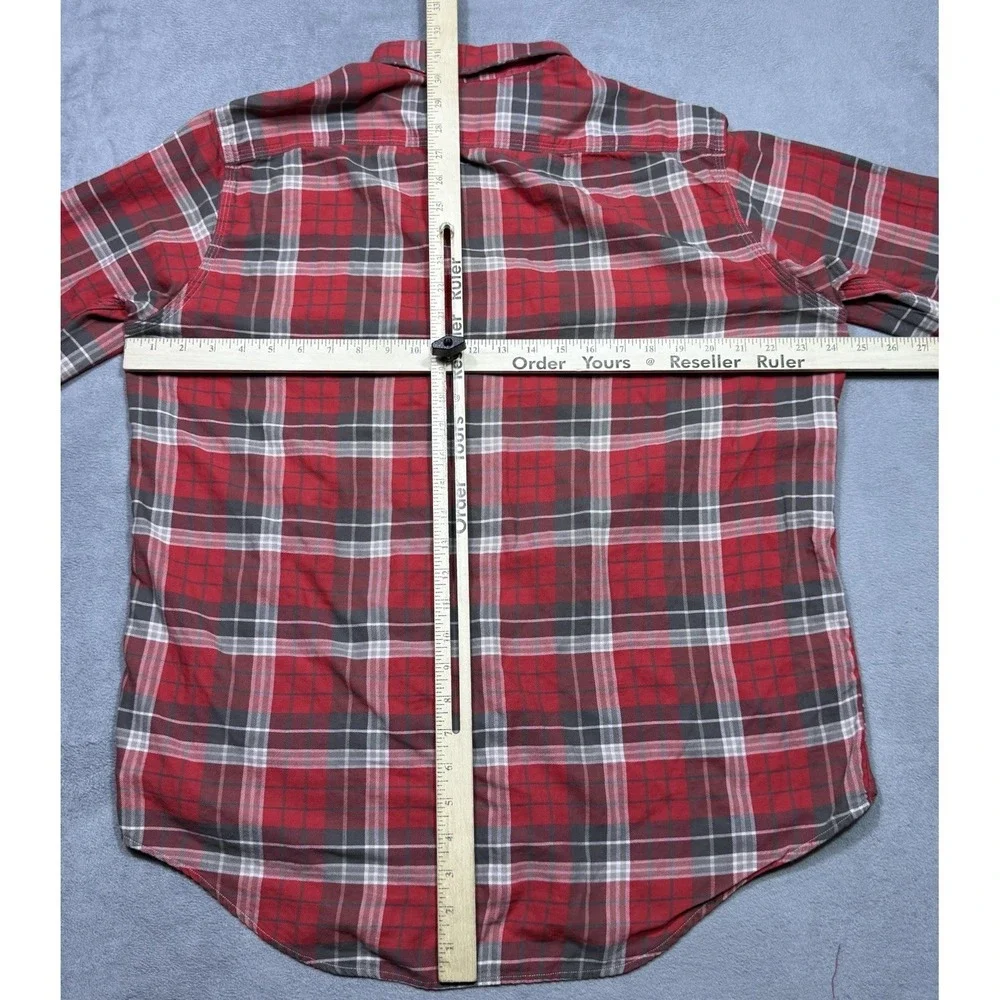 Polo Ralph Lauren Slim Fit Flannel Shirt Mens L Madras Plaid Cabincore Woodsy